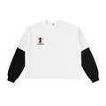 "DUALITY" Long Sleeve Cotton T-Shirt WHITE